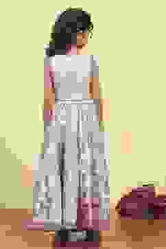 Neutral Cotton Kalidar Lehenga Set image number 3