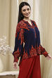 Blue Printed High-Low Top image number 4