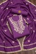 Green Chanderi Printed Unstitched Suit Set image number 0