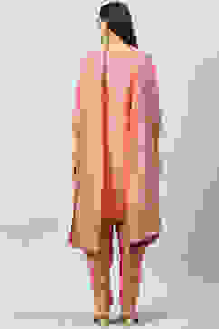 Pink LIVA Blend Straight Kurta Salwar Suit Set image number 4