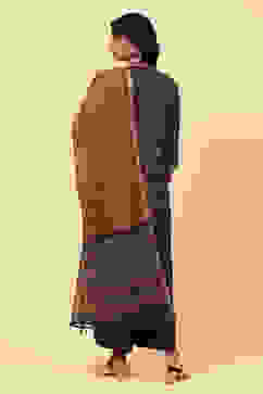 Indigo Cotton Straight Kurta Palazzo Suit Set image number 7