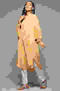 Yellow Rayon Straight Printed Kurta image number 5