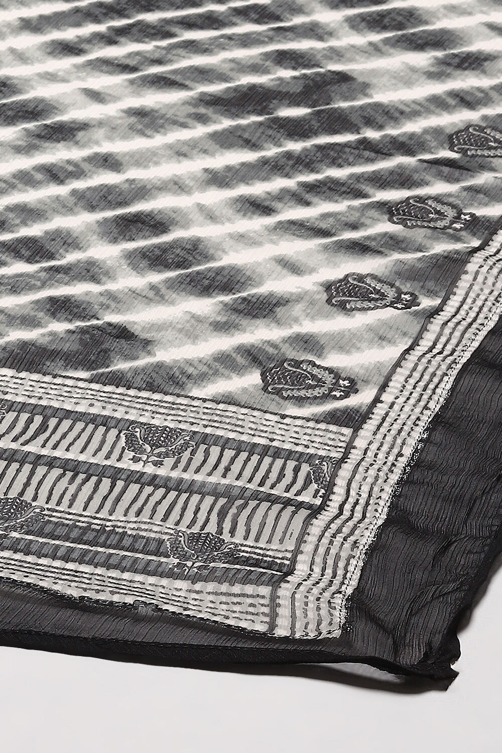 Black Poly Musin Relaxed Kurta Sharara Suit Set image number 3