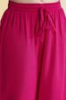 Pink Printed Tiered Cotton Kurta Set image number 2