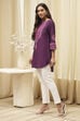 Purple Straight Short Kurta image number 2