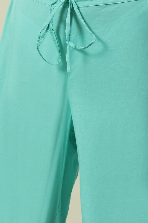 Multi-coloured Printed Straight Kurta Regular Pants Suit Set image number 2