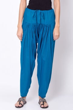 Blue Cotton Solid Salwar image number 0