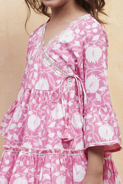Pink Cotton Garara Set image number 1