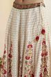 Navy Blue Cotton Silk Printed Lehenga Set image number 2
