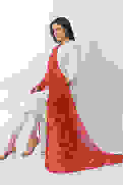 Red Mul Chanderi Dupatta image number 3