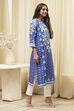 Indigo Cotton Straight Kurta image number 4