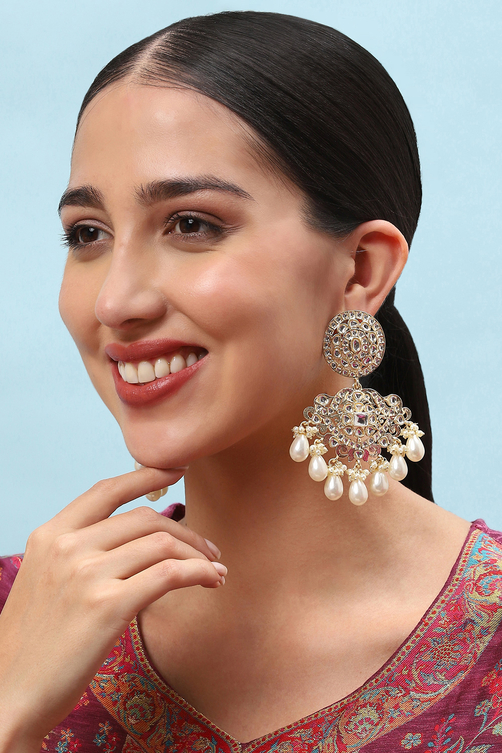 White Brass Earrings image number 1