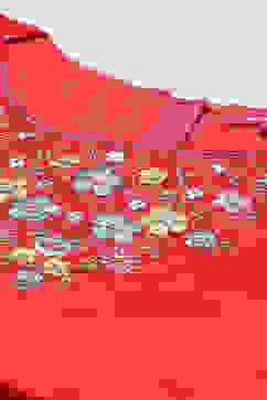 Red Art Silk Lehenga Set image number 1