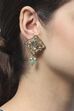 Green Kundan Festive Studs image number 3