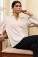 Honey Beige Viscose Rayon Printed Shirt image number 6