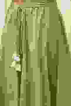 Green Cotton Floral Strappy Straight Suit Set image number 2