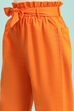Orange Cotton Solid Regular Pants image number 1
