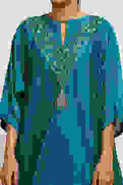 Emerald Green Straight Regular Fit Festive Kurta image number 1
