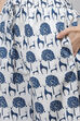 Off White Straight Cotton Three Piece Printed Sleepwear Set image number 2