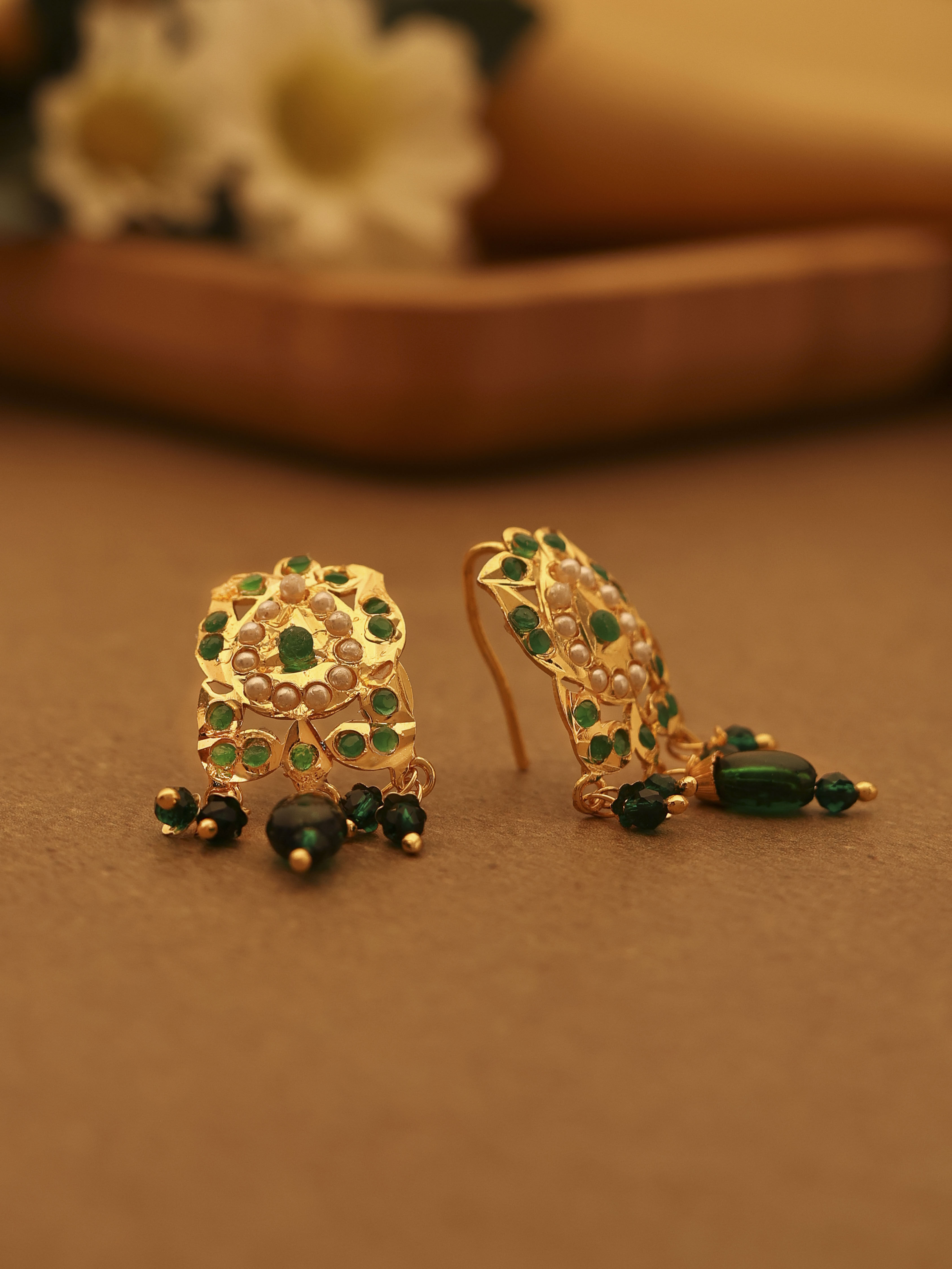biba Green Brass Drop & DanglersGreen Brass Drop & Danglers-picture-266