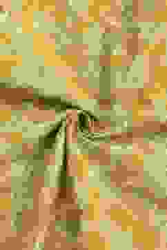 Lime Green Cotton Screen Print Unstitched Suit Set image number 2