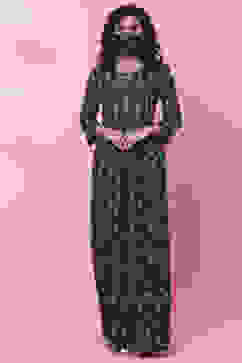 Dark Green Rayon Fusion Dress image number 0