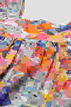 Blue Cotton Gathered Dress image number 1