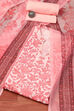 Beige Chanderi Machine Embroidered Unstitched Suit Set image number 0