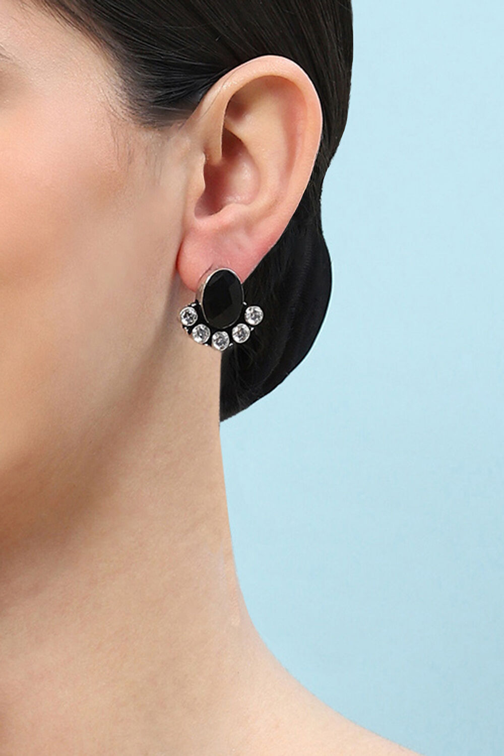 Black Brass Earrings image number 1