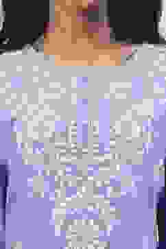 Blue Poly Viscose Straight Suit Set image number 1