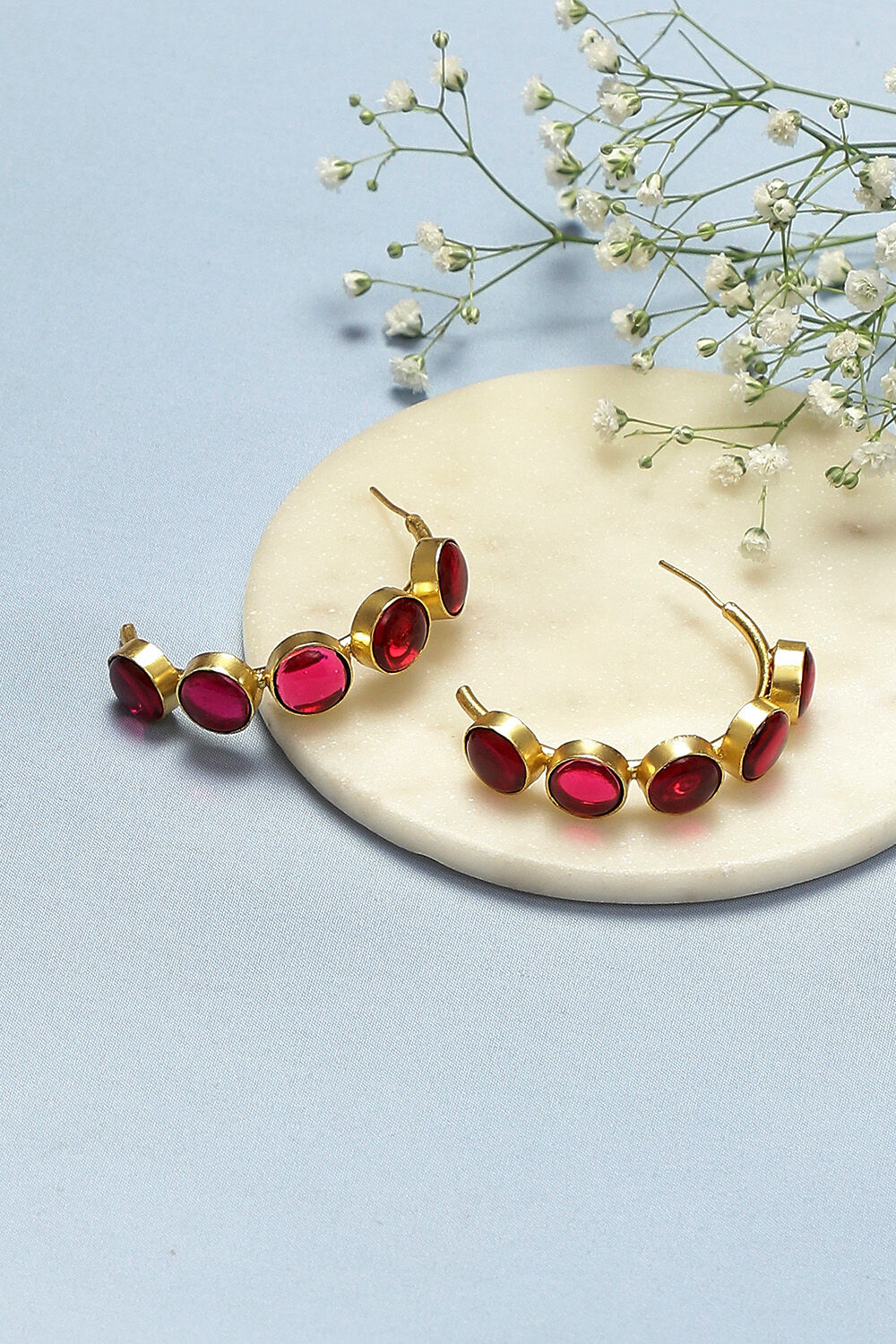 Red Brass Earrings image number 0