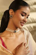 Green Gold Plated Brass Choker Set image number 1