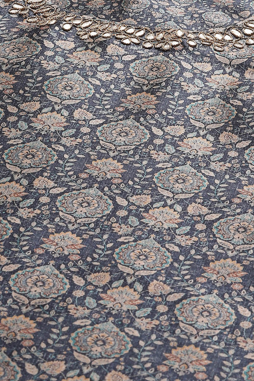 Grey Silk Blend Unstitched Suit Set image number 2