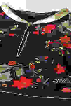 Rohit Bal Black Cotton Silk Anarkali Embroidered Suit Set image number 1