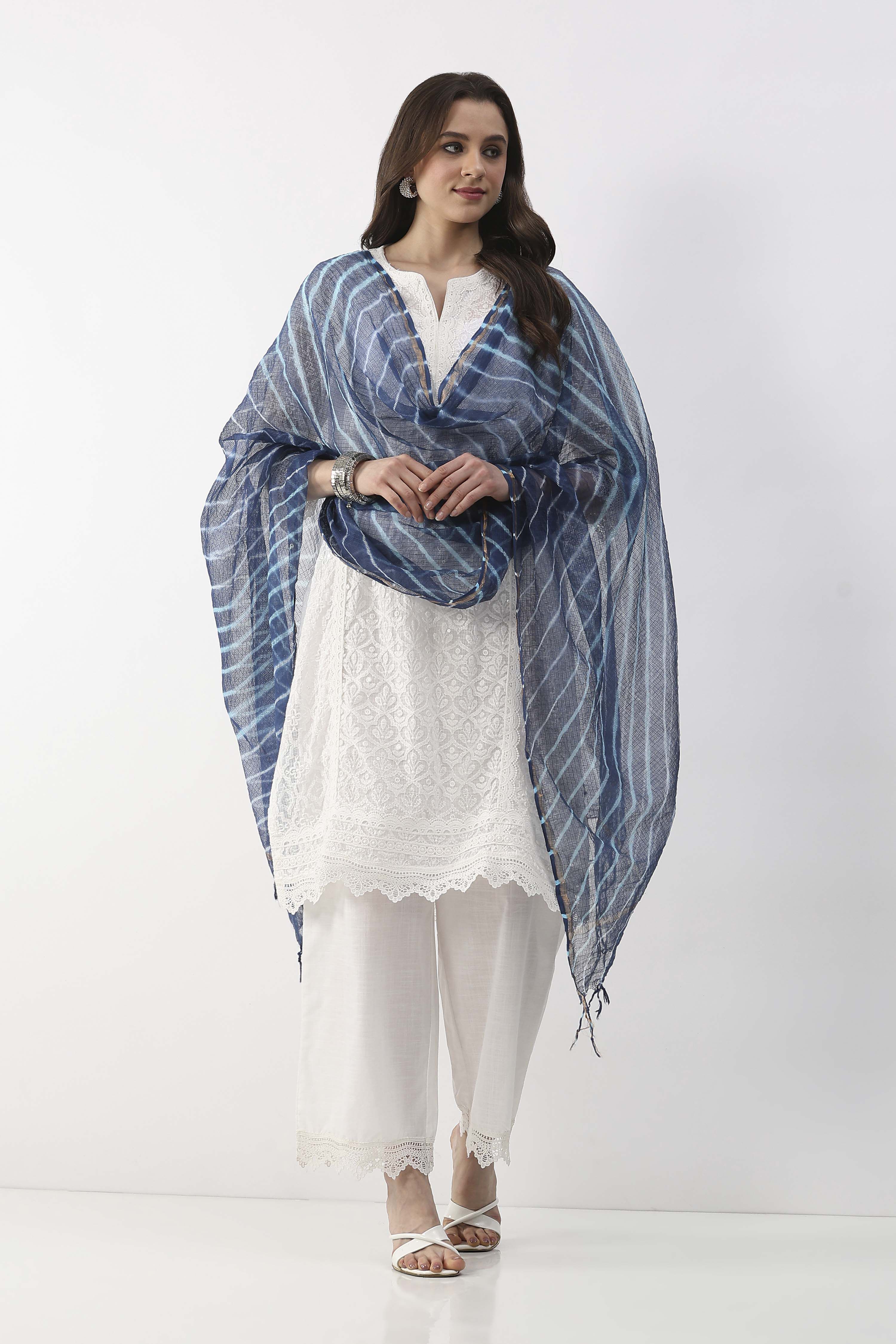 Blue  Na Dupatta image number 0