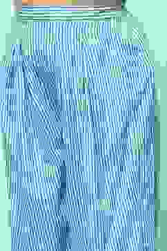 Turquoise Cotton Straight Printed Kurta Set image number 2