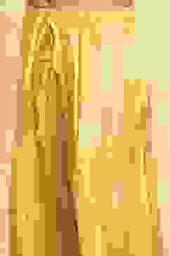 Yellow Polyester Straight Solid Suit Set image number 2