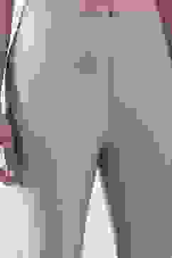 Silver Nylon Blend Leggings image number 1