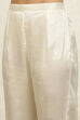 Off-white Chanderi Floral Embroidered Unstitched Suit Set image number 3