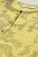 Yellow Rayon Front Open Printed Kurta image number 1