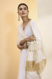 Off-White Cotton Zari Dupatta image number 1