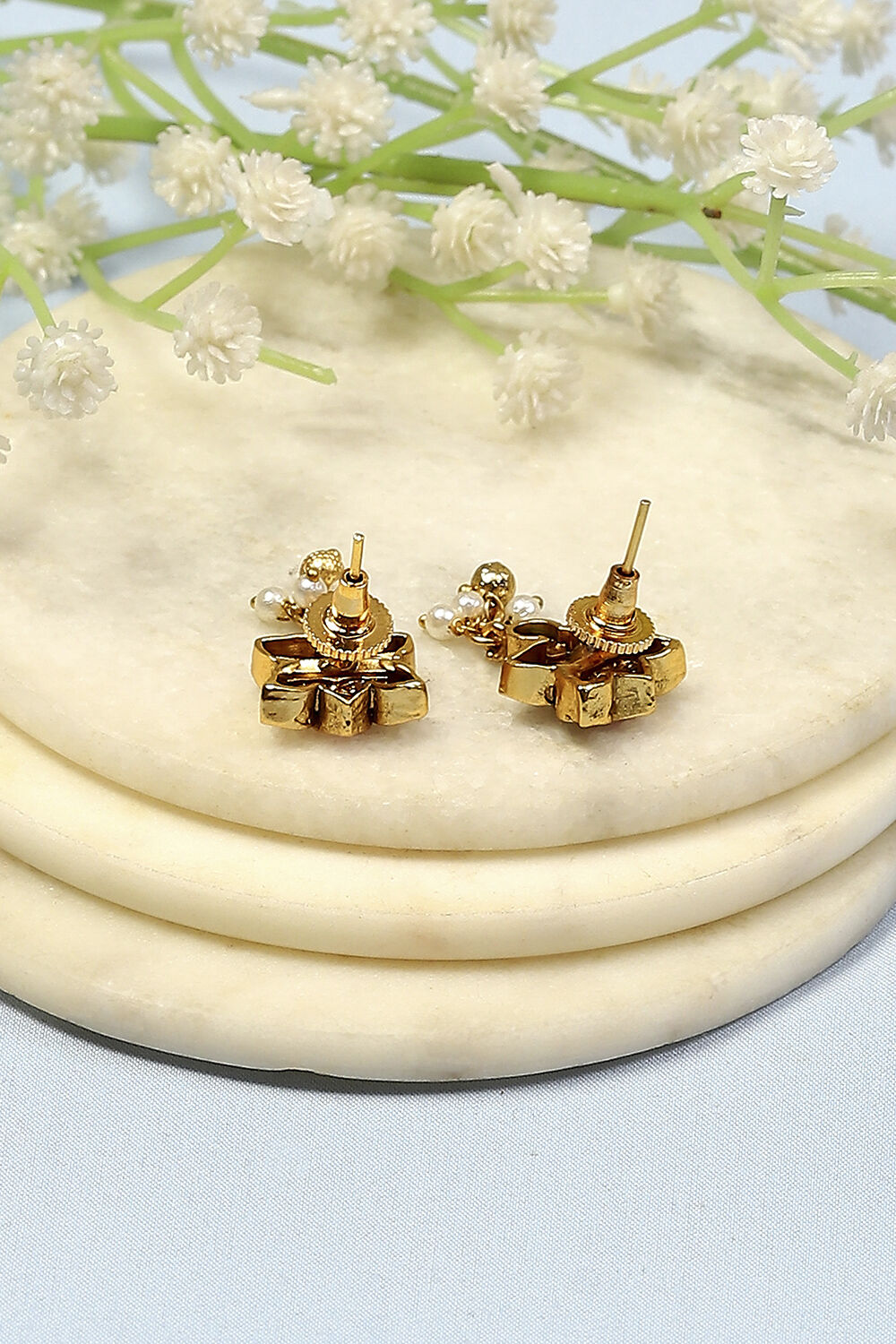 Dark Pink Alloy Studs image number 2