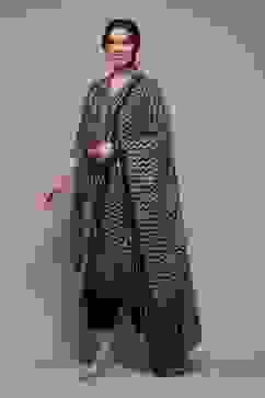 Indigo Cotton Blend Kalidar Printed Kurta Palazzo Suit Set image number 0