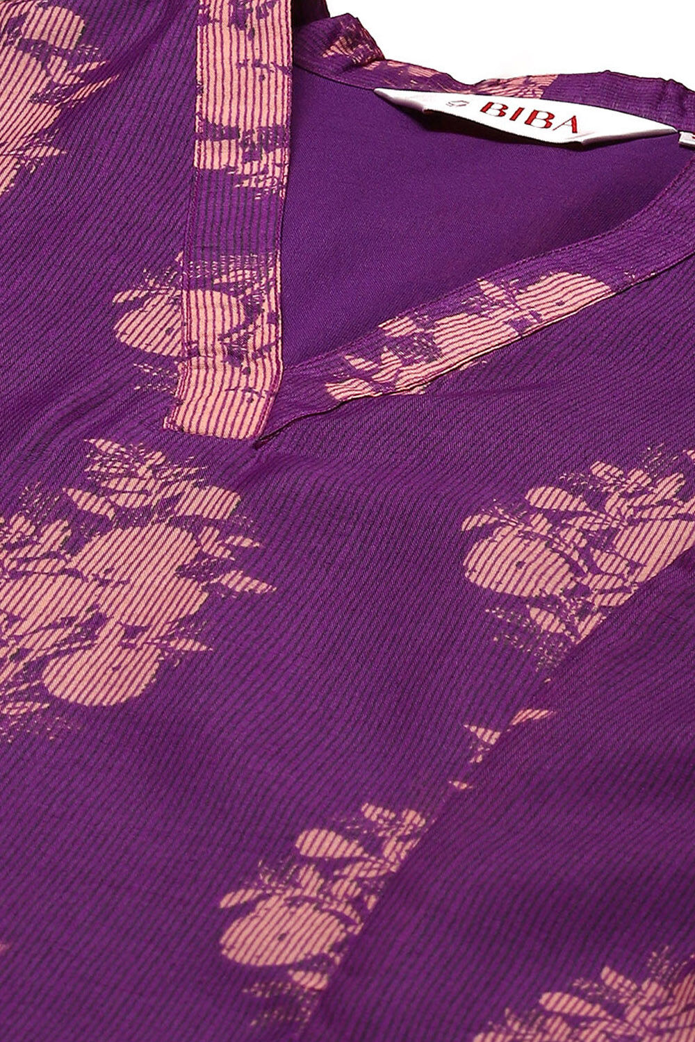 Pink Poly Chanderi A-Line Printed Kurta Palazzo Suit Set image number 1