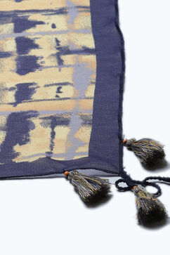 Lavender Straight Cotton Flax Printed Kurta image number 6