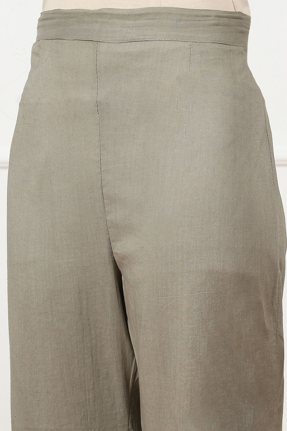 Brown Linen Blend Printed Unstitched Suit Set image number 3