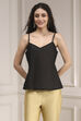 Black Metallic Pattern Straight Kurta image number 6