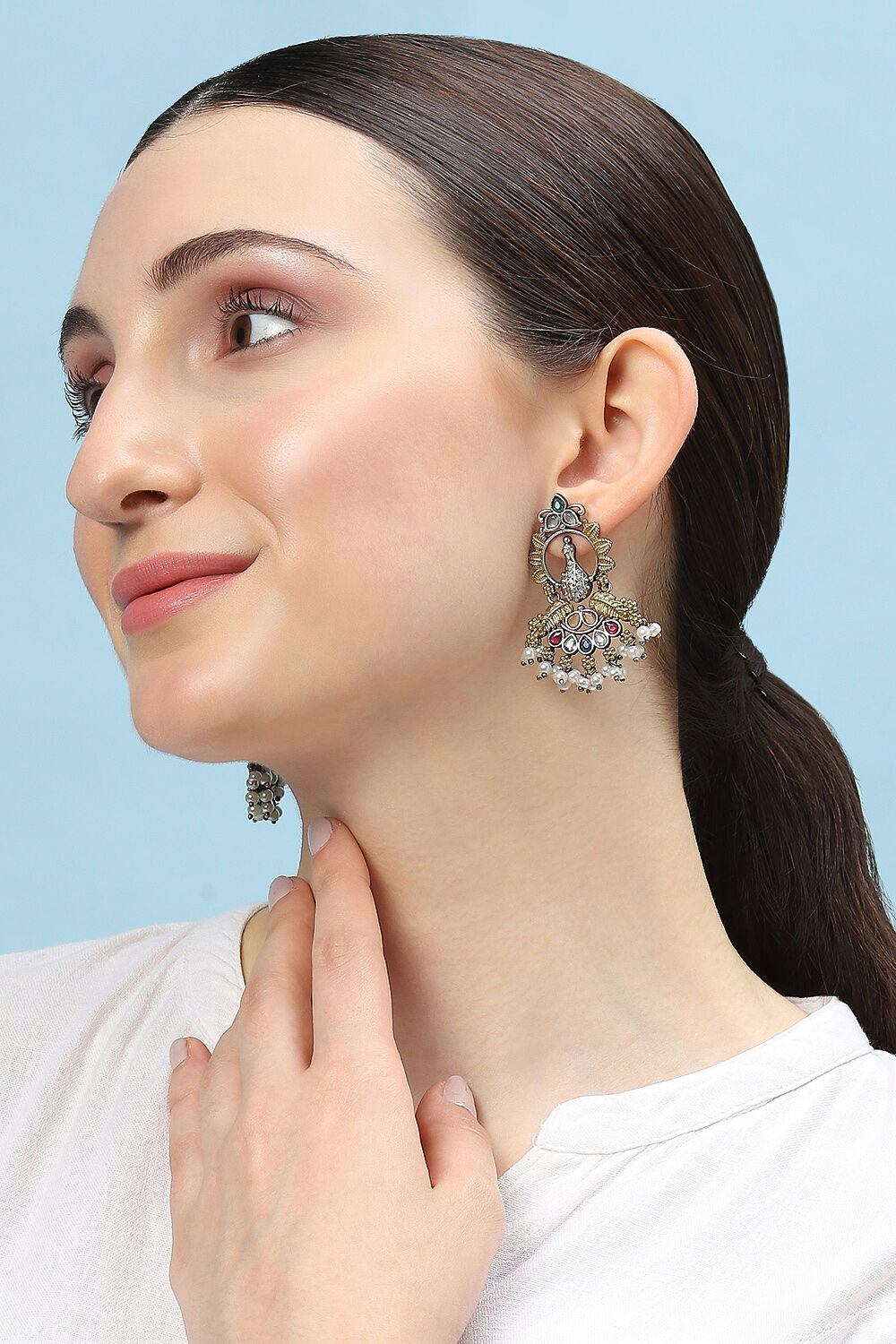 Gold Brass Danglers image number 3