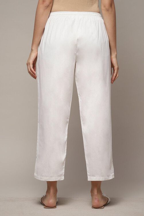 Fuschia Cotton Straight Pant image number 4
