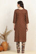 Green Cotton Printed Unstitched Suit Set image number 5